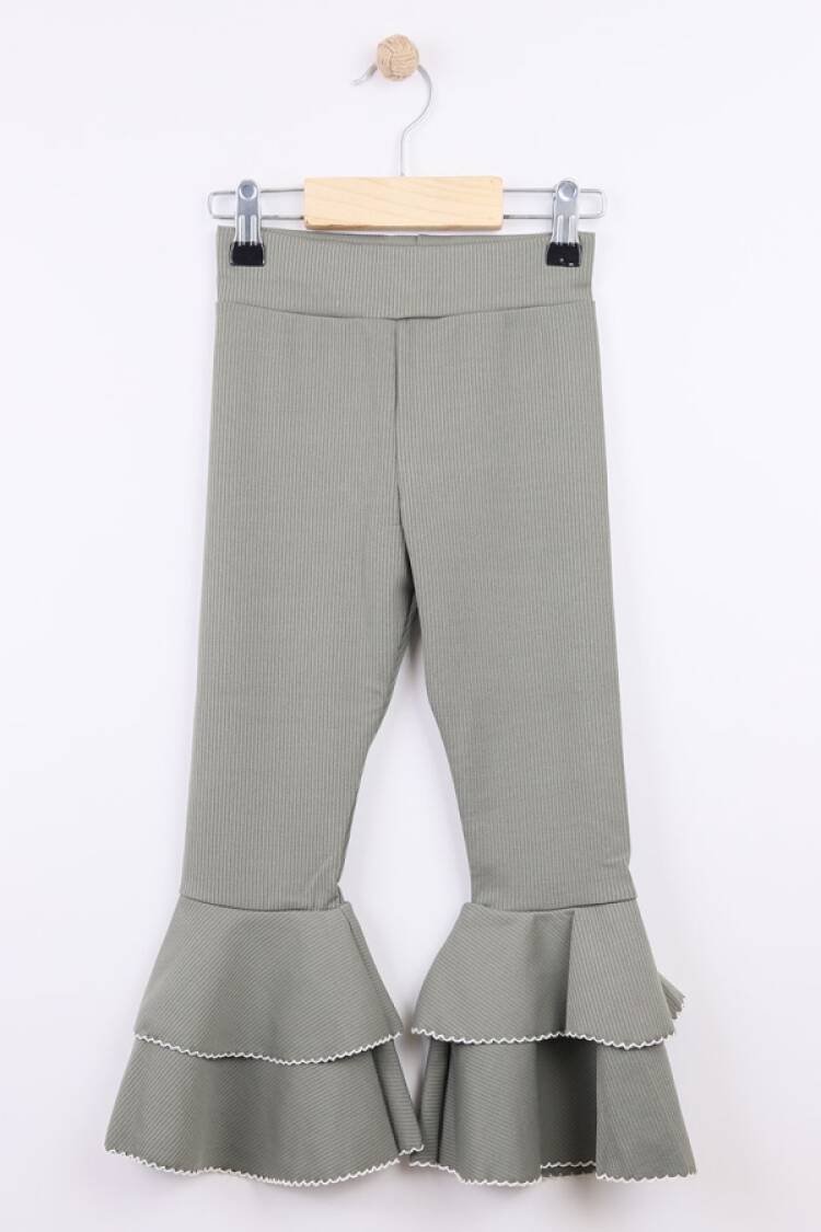 Girls' Bottom Wear - B1 - Püsküllü Kız Tayt - Brand: LANGA - Women & Kids, Baby Clothes Wholesale - Globality Store