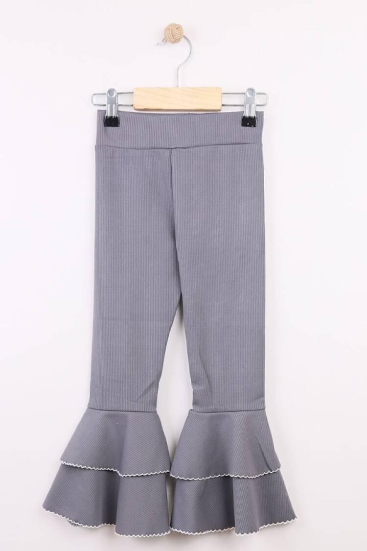 Girls' Bottom Wear - B1 - Püsküllü Kız Tayt - Brand: LANGA - Women & Kids, Baby Clothes Wholesale - Globality Store