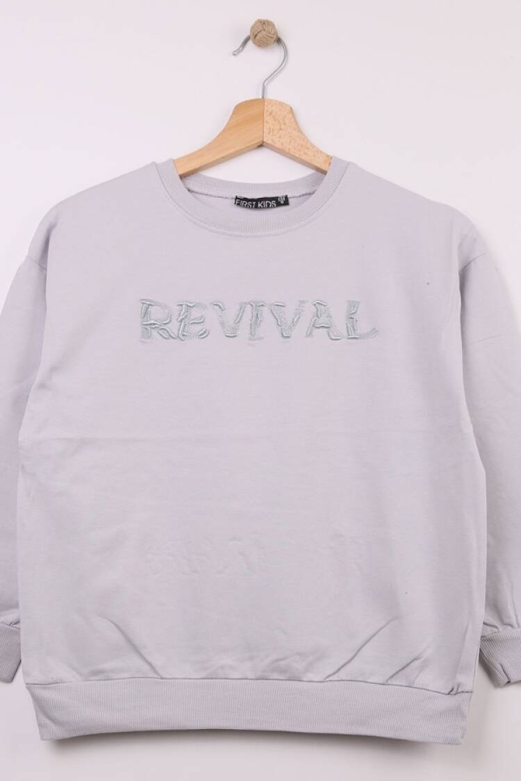 Boys' Tops - B1 - Revival Baskılı Erkek Sweat - Brand: FİRST KİDS - Women & Kids, Baby Clothes Wholesale - Globality Store