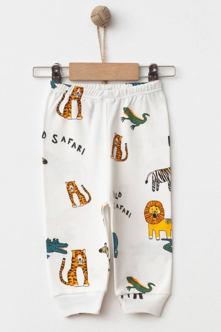 Baby Rompers and Overalls - B1 - Safari Baskılı Erkek Tek Alt - Brand: NAYINOM - Women & Kids, Baby Clothes Wholesale - Globality Store