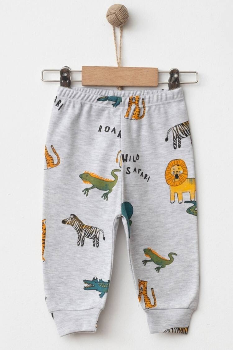 Baby Rompers and Overalls - B1 - Safari Baskılı Erkek Tek Alt - Brand: NAYINOM - Women & Kids, Baby Clothes Wholesale - Globality Store