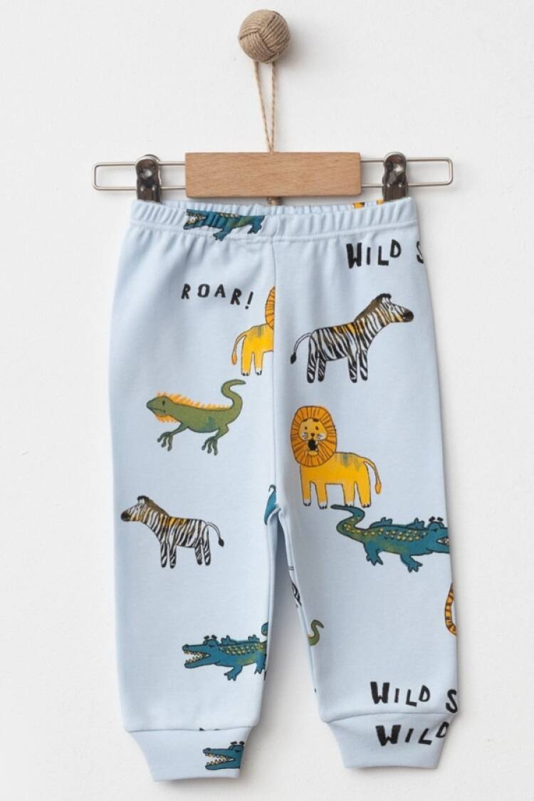 Baby Rompers and Overalls - B1 - Safari Baskılı Erkek Tek Alt - Brand: NAYINOM - Women & Kids, Baby Clothes Wholesale - Globality Store