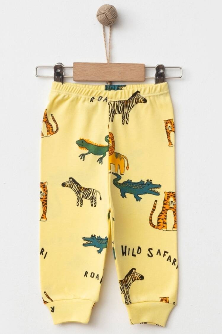 Baby Rompers and Overalls - B1 - Safari Baskılı Erkek Tek Alt - Brand: NAYINOM - Women & Kids, Baby Clothes Wholesale - Globality Store