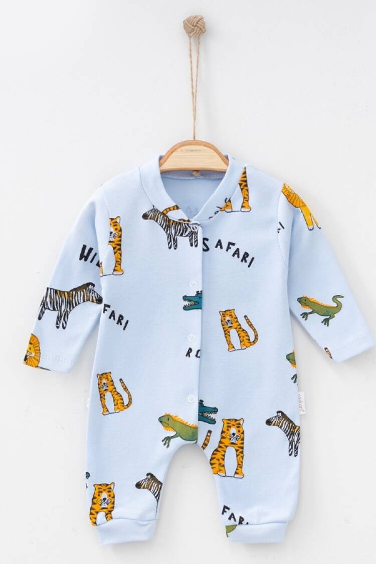 Baby Rompers and Overalls - B1 - Safari Baskılı Erkek Tulum - Brand: NAYINOM - Women & Kids, Baby Clothes Wholesale - Globality Store