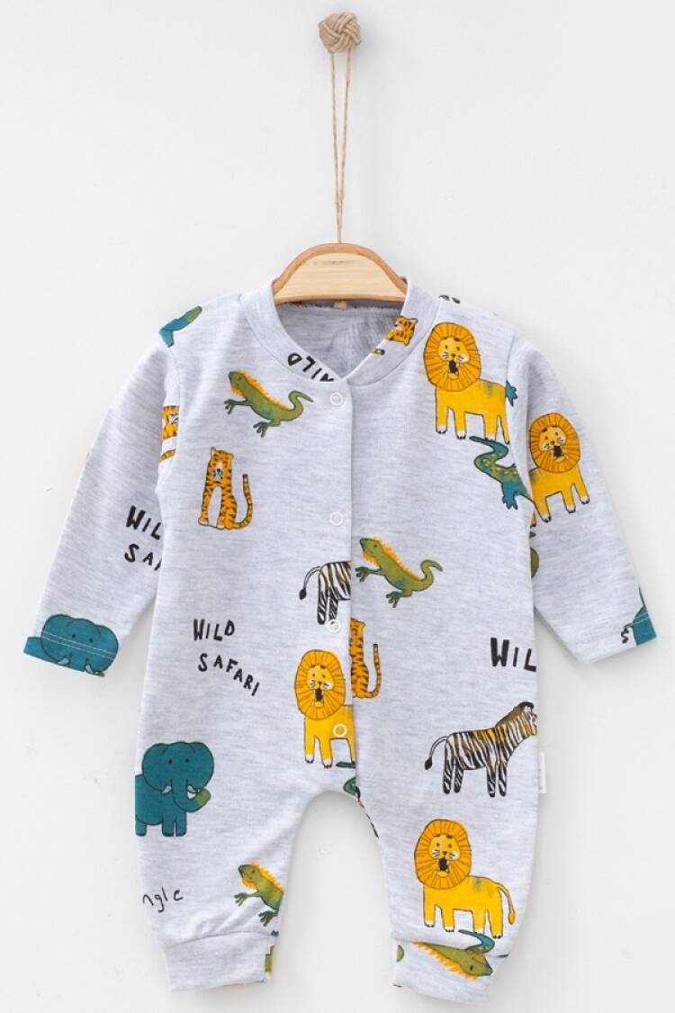 Baby Rompers and Overalls - B1 - Safari Baskılı Erkek Tulum - Brand: NAYINOM - Women & Kids, Baby Clothes Wholesale - Globality Store