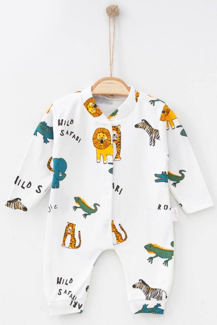 Baby Rompers and Overalls - B1 - Safari Baskılı Erkek Tulum - Brand: NAYINOM - Women & Kids, Baby Clothes Wholesale - Globality Store