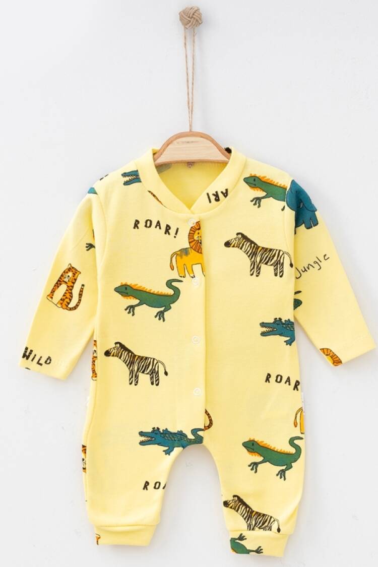 Baby Rompers and Overalls - B1 - Safari Baskılı Erkek Tulum - Brand: NAYINOM - Women & Kids, Baby Clothes Wholesale - Globality Store
