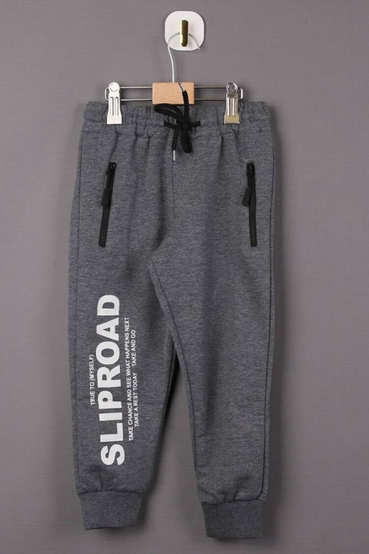 Eşofman Tek Alt - B1 - Sliproad Baskılı Fermuarlı Erkek Tek Alt - Brand: CARİBOU - Women & Kids, Baby Clothes Wholesale - Globality Store