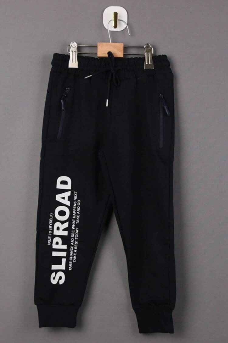 Eşofman Tek Alt - B1 - Sliproad Baskılı Fermuarlı Erkek Tek Alt - Brand: CARİBOU - Women & Kids, Baby Clothes Wholesale - Globality Store