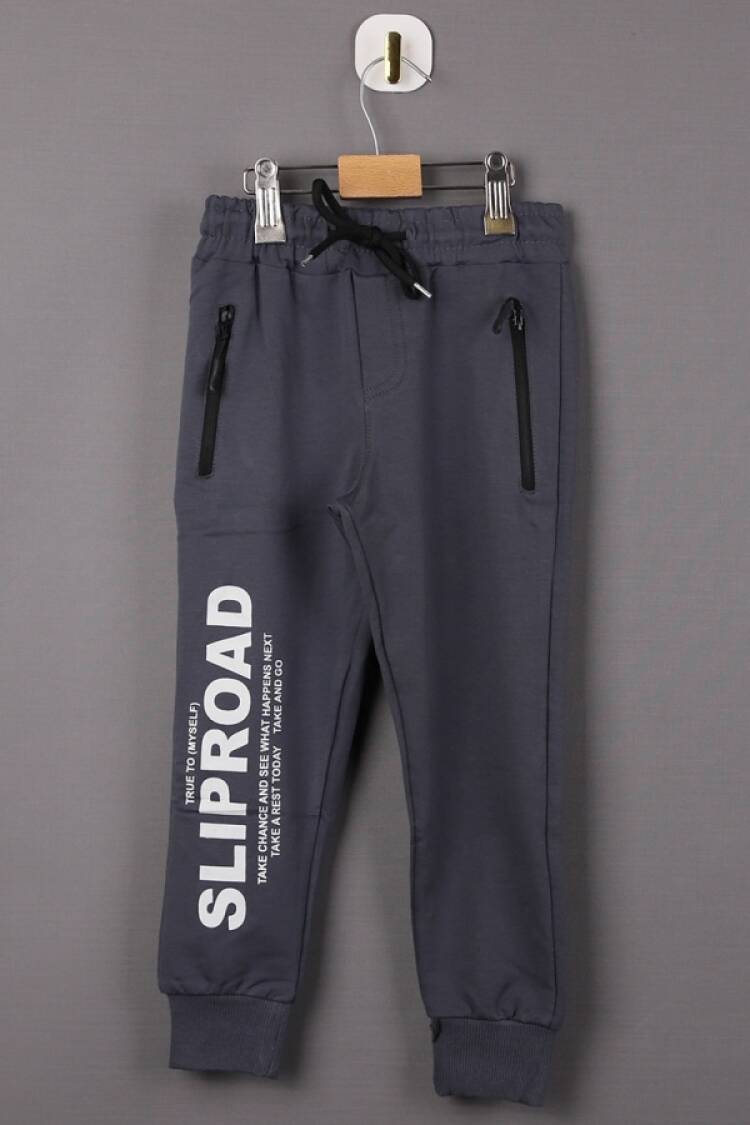 Eşofman Tek Alt - B1 - Sliproad Baskılı Fermuarlı Erkek Tek Alt - Brand: CARİBOU - Women & Kids, Baby Clothes Wholesale - Globality Store