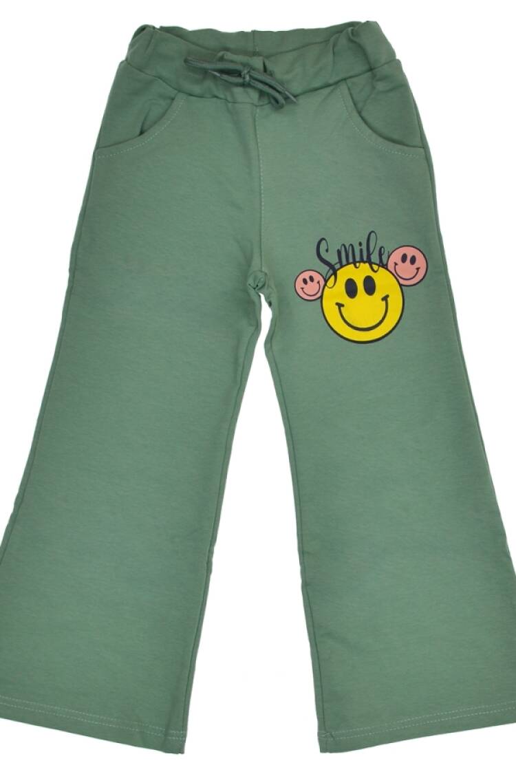 Girls' Suits - B1 - Smile Baskılı Kız Tek Alt - Brand: CARİBOU - Women & Kids, Baby Clothes Wholesale - Globality Store