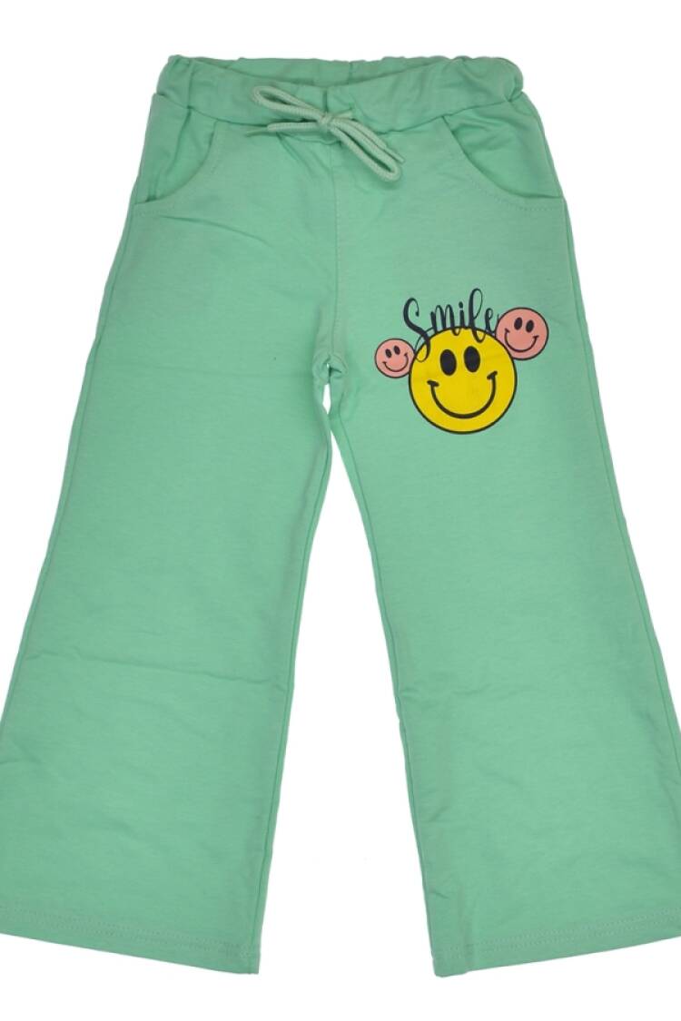 Girls' Suits - B1 - Smile Baskılı Kız Tek Alt - Brand: CARİBOU - Women & Kids, Baby Clothes Wholesale - Globality Store
