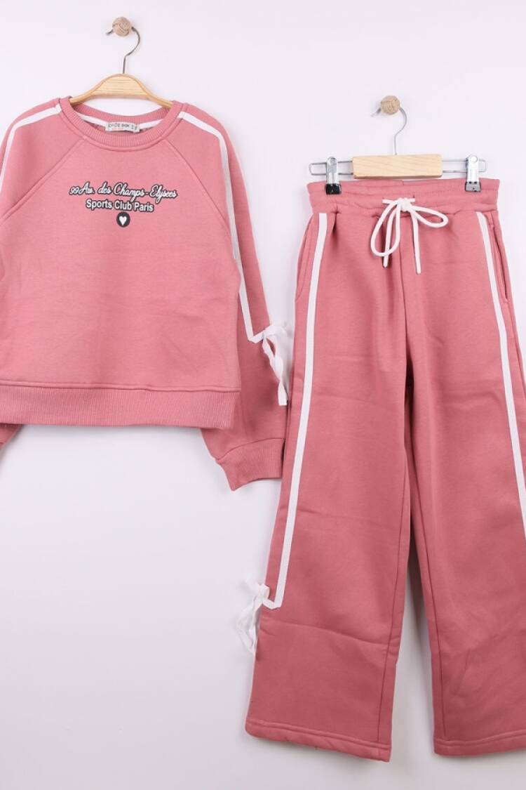 Girls' Suits - B1 - Sports Baskılı Kız Takım 3ip Şardonlu - Brand: ÖZ BEBE - Women & Kids, Baby Clothes Wholesale - Globality Store