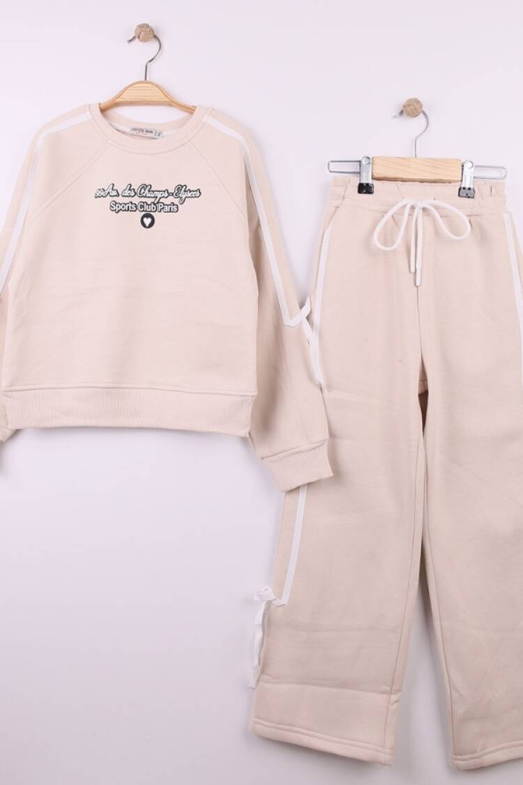 Girls' Suits - B1 - Sports Baskılı Kız Takım 3ip Şardonlu - Brand: ÖZ BEBE - Women & Kids, Baby Clothes Wholesale - Globality Store