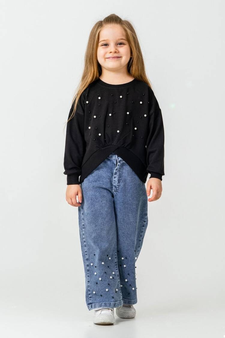 Girls' Suits - B1 - Taş Detaylı Kız Takım - Brand: PAMPAL KİDS - Women & Kids, Baby Clothes Wholesale - Globality Store