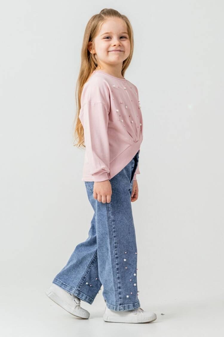 Girls' Suits - B1 - Taş Detaylı Kız Takım - Brand: PAMPAL KİDS - Women & Kids, Baby Clothes Wholesale - Globality Store