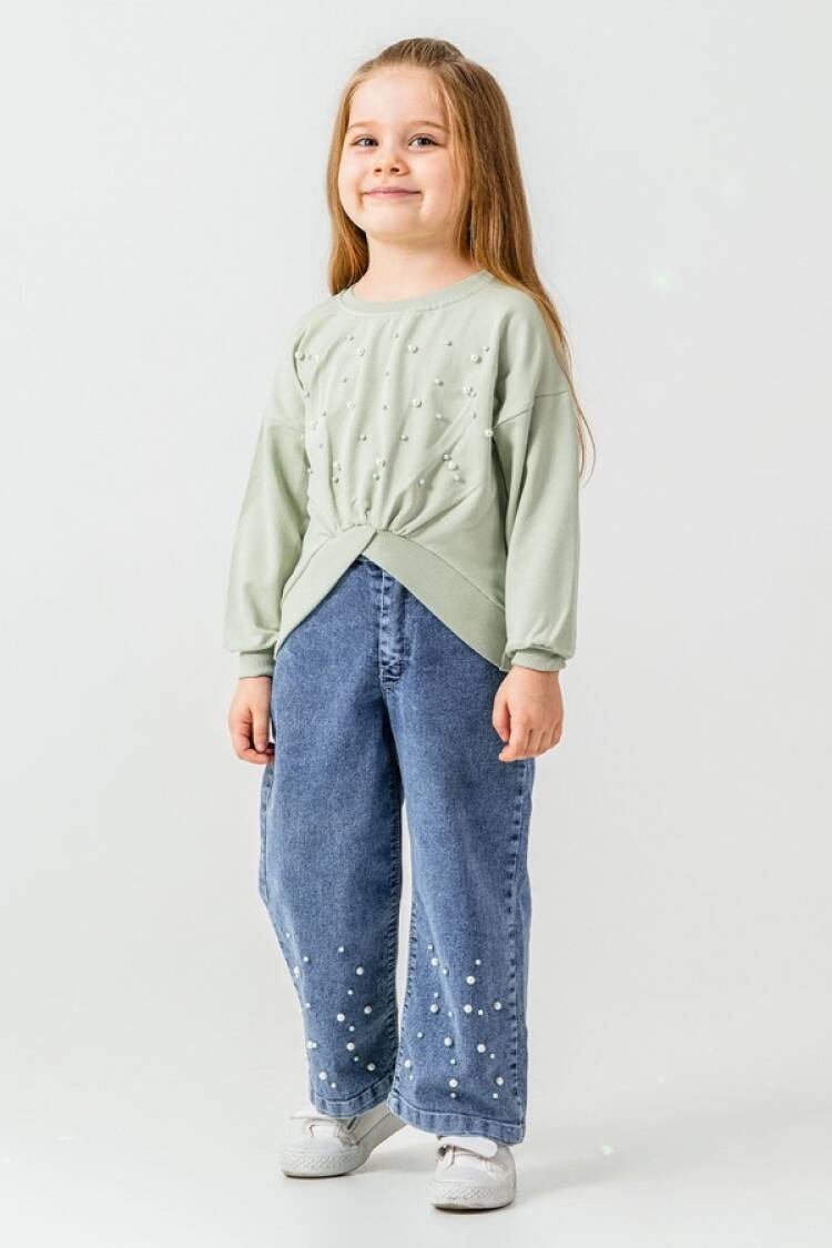 Girls' Suits - B1 - Taş Detaylı Kız Takım - Brand: PAMPAL KİDS - Women & Kids, Baby Clothes Wholesale - Globality Store