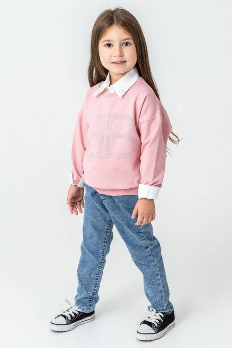 Girls' Suits - B1 - Taş İşlemeli Kız Takım - Brand: PAMPAL KİDS - Women & Kids, Baby Clothes Wholesale - Globality Store