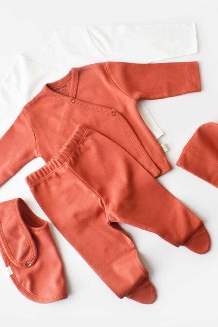 Baby Sets - Toptan %100 Organik Pamuk Bebek 5'li Hastane Çıkışı Seti 0-3M Baby Cosy 2022-CSY5505 - Brand: BabyCosy - Women & Kids, Baby Clothes Wholesale - Globality Store
