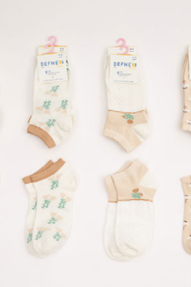Girls' Socks & Underwear - Toptan 12 Çift Kız Çocuk Patik Çorap 1064-DFNÇ-1PK003-23(7-8) - Brand: Defne - Women & Kids, Baby Clothes Wholesale - Globality Store