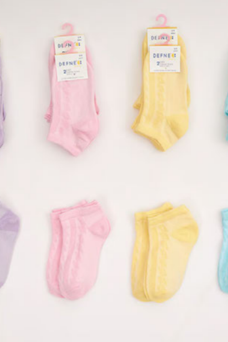 Girls' Socks & Underwear - Toptan 24 Çift Kız Bebe Patik Çorap (Kutu) 1064-DFN2P-K022-23(3-4) - Brand: Defne - Women & Kids, Baby Clothes Wholesale - Globality Store