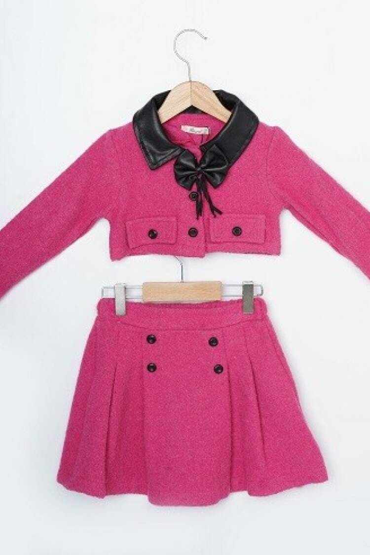 Girls' Outerwear - Toptan 2'li Kız Çocuk Ceket ve Etek Takım 3-6Y 1016-23236 - Brand: Büşra Bebe - Women & Kids, Baby Clothes Wholesale - Globality Store