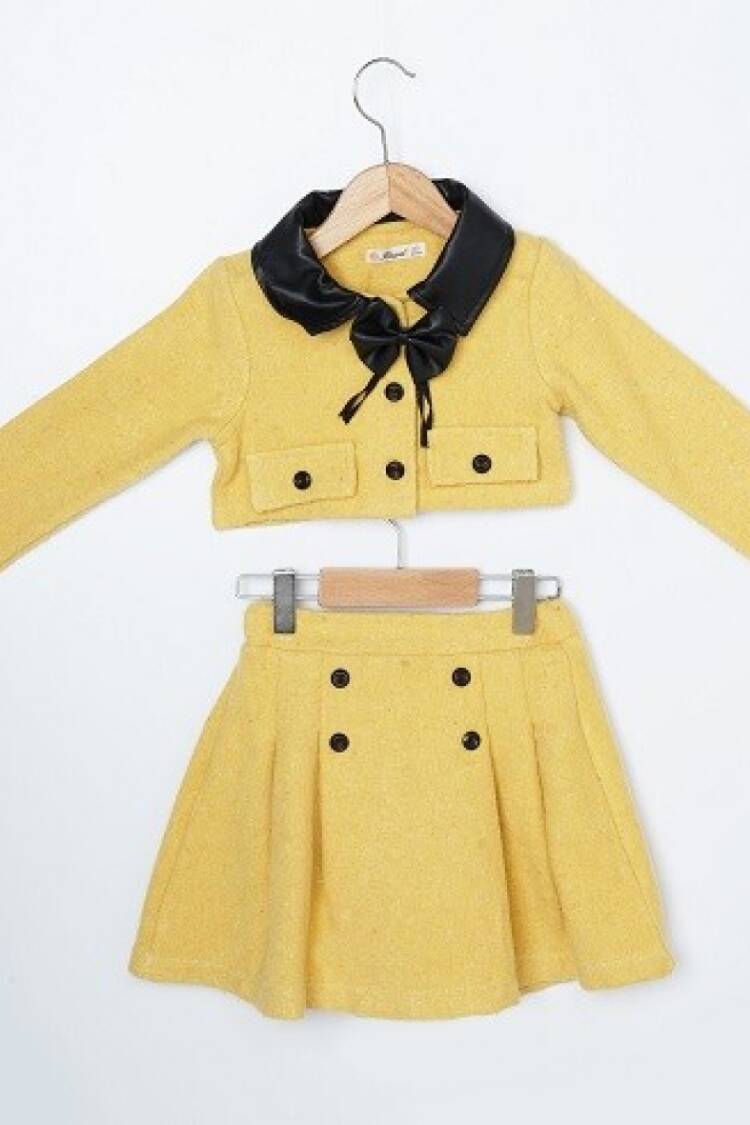 Girls' Outerwear - Toptan 2'li Kız Çocuk Ceket ve Etek Takım 3-6Y 1016-23236 - Brand: Büşra Bebe - Women & Kids, Baby Clothes Wholesale - Globality Store