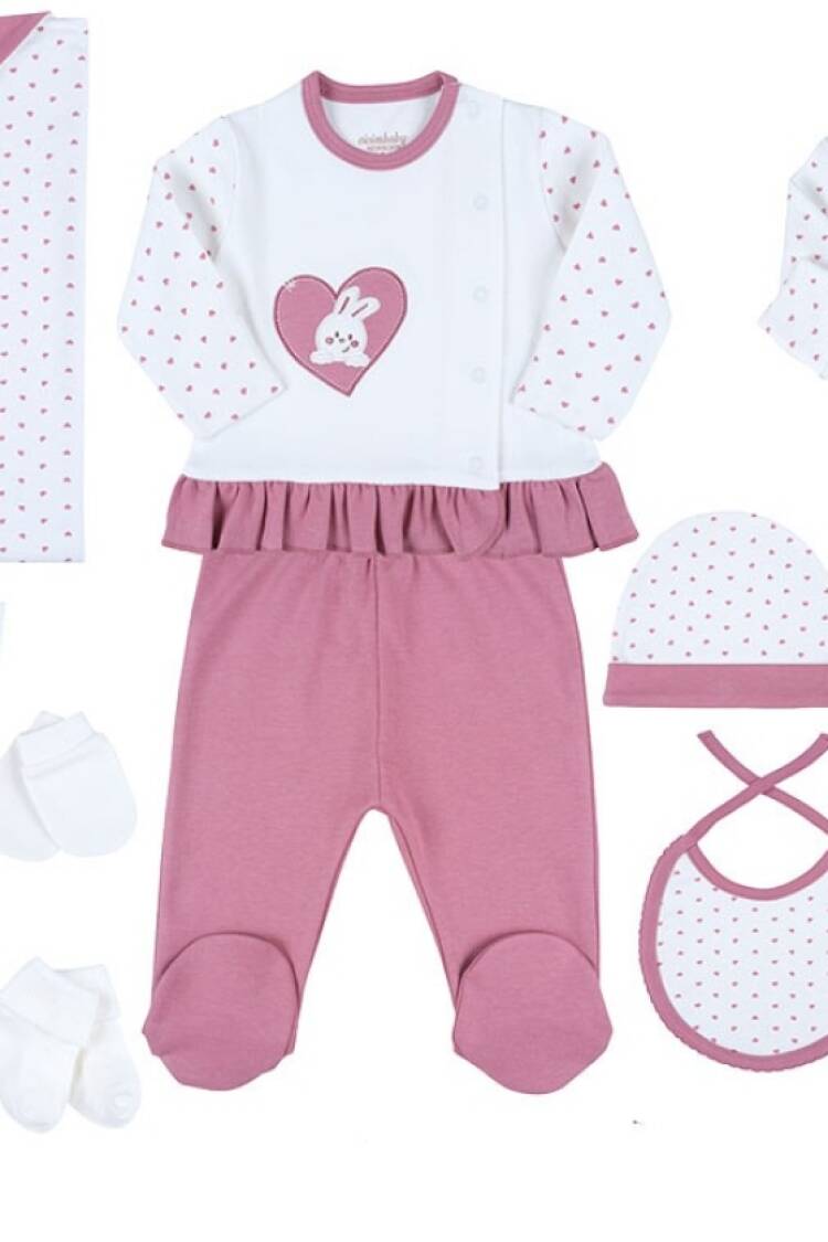 Baby Sets - Toptan Bebek 10'lu Yeni doğan Takım 0-3M 1043-4809 - Brand: Ciccimbaby - Women & Kids, Baby Clothes Wholesale - Globality Store