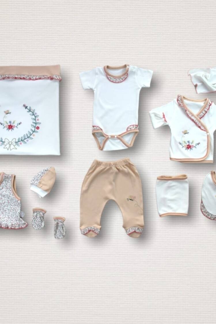 Baby Sets - Toptan Bebek 10'lu Yenidoğan Takım 0-3M 1074-15284 - Brand: Tomuycuk - Women & Kids, Baby Clothes Wholesale - Globality Store