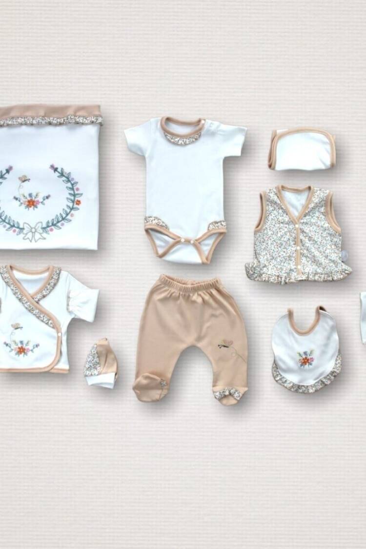 Baby Sets - Toptan Bebek 10'lu Yenidoğan Takım 0-3M 1074-15284 - Brand: Tomuycuk - Women & Kids, Baby Clothes Wholesale - Globality Store