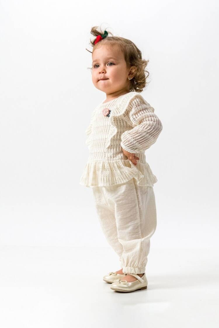 Baby Sets - Toptan Bebek 2'li Bluz ve Pantolon Takım 6-18M 1022-23205 - Brand: Wecan - Women & Kids, Baby Clothes Wholesale - Globality Store