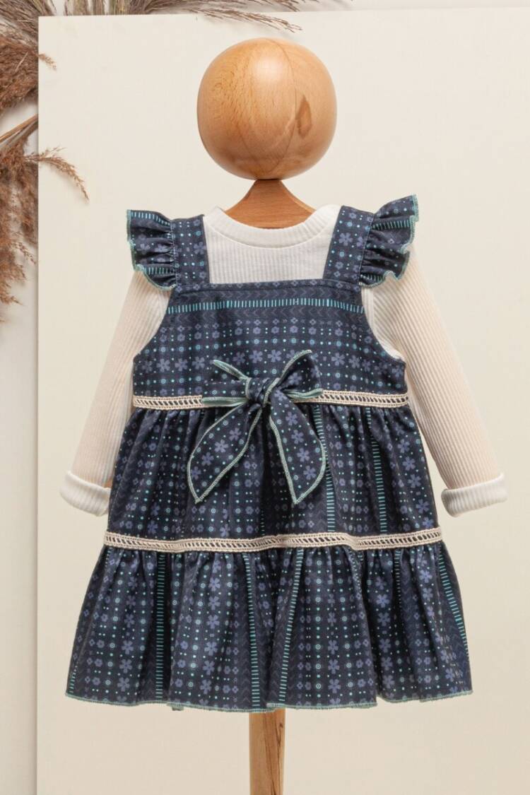 Baby Dress - Toptan Bebek 2'li Elbise ve Bluz Takım 6-18M 2009-5066 - Brand: Babymuz - Women & Kids, Baby Clothes Wholesale - Globality Store