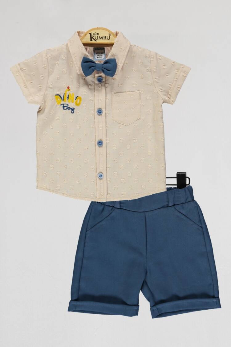 Baby Sets - Toptan Bebek 2'li Gömlek ve Şort Takım 6-18M 1075-4091 - Brand: Kumru Bebe - Women & Kids, Baby Clothes Wholesale - Globality Store