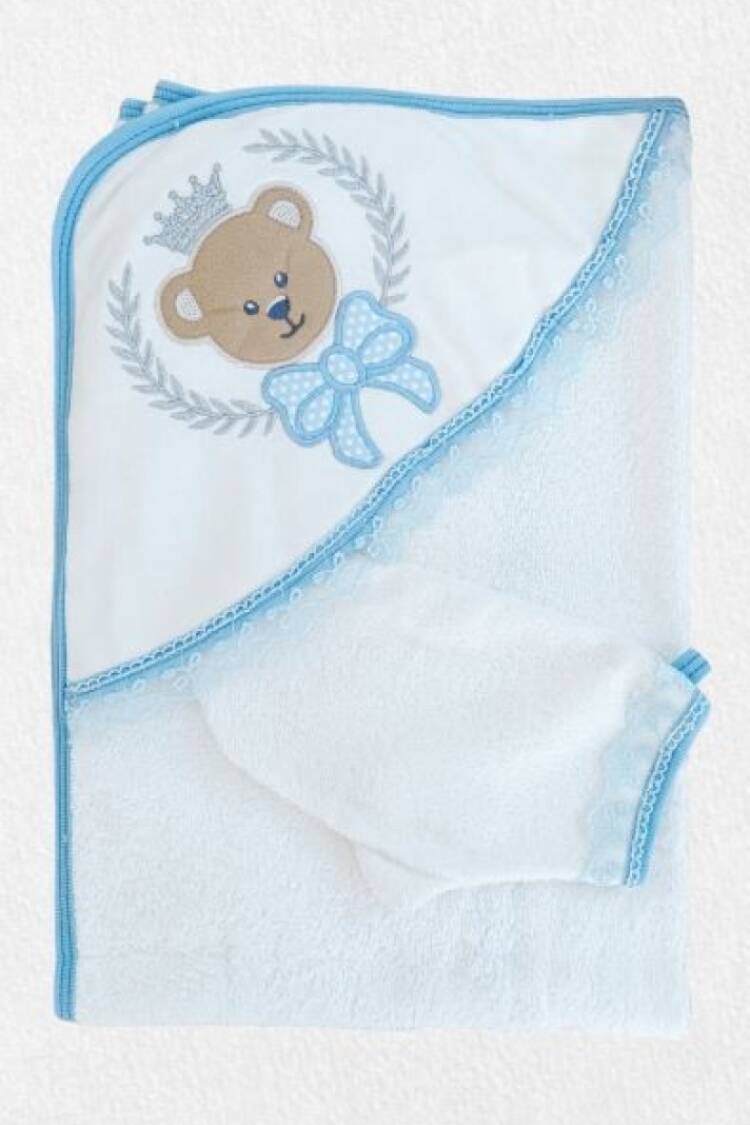 Towel and Bathrobe - Toptan Bebek 2'li Havlu Takım 0-18M 1074-55088 - Brand: Tomuycuk - Women & Kids, Baby Clothes Wholesale - Globality Store