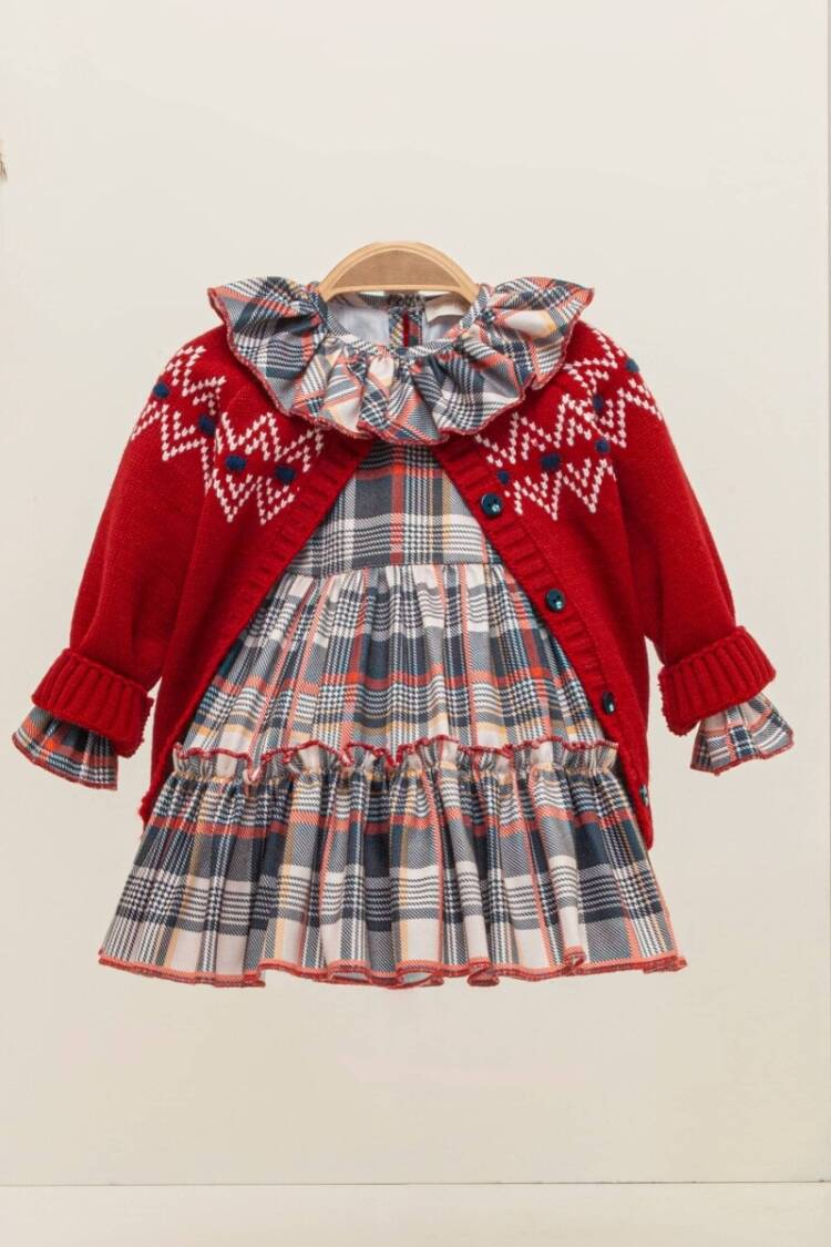 Baby Dress - Toptan Bebek 2'li Hırka ve Elbise Takım 9-24M 2009-5123 - Brand: Babymuz - Women & Kids, Baby Clothes Wholesale - Globality Store