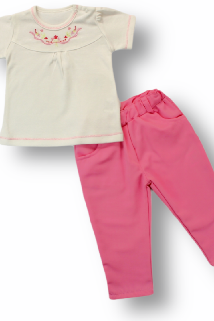 Baby Sets - Toptan Bebek 2'li Tişört ve Pantolon Takım 3-18M 1074-75323 - Brand: Tomuycuk - Women & Kids, Baby Clothes Wholesale - Globality Store