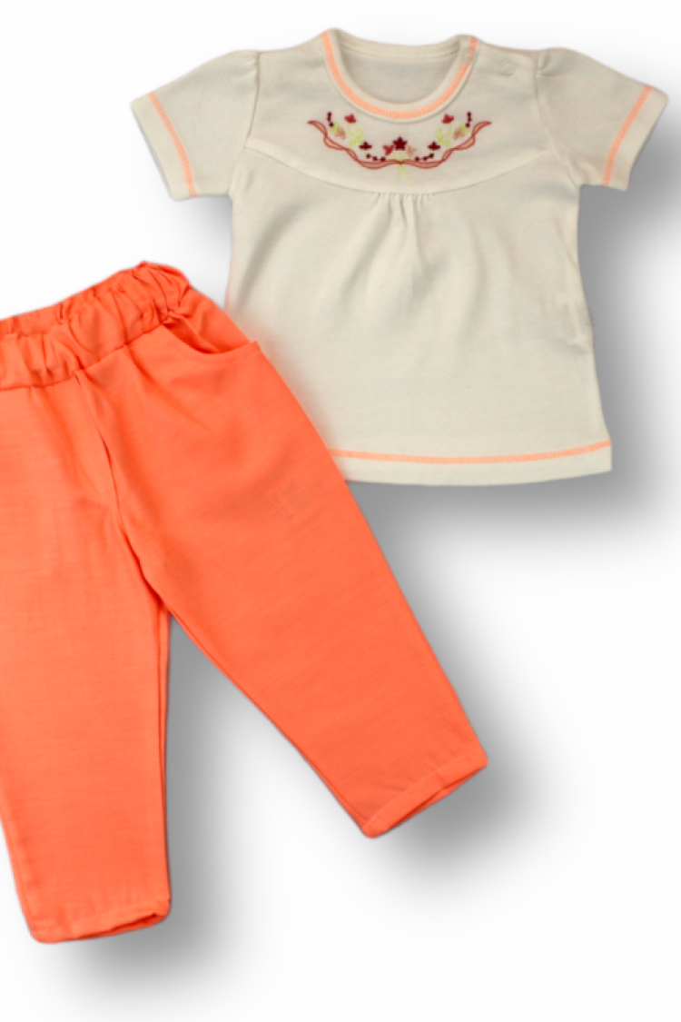 Baby Sets - Toptan Bebek 2'li Tişört ve Pantolon Takım 3-18M 1074-75323 - Brand: Tomuycuk - Women & Kids, Baby Clothes Wholesale - Globality Store