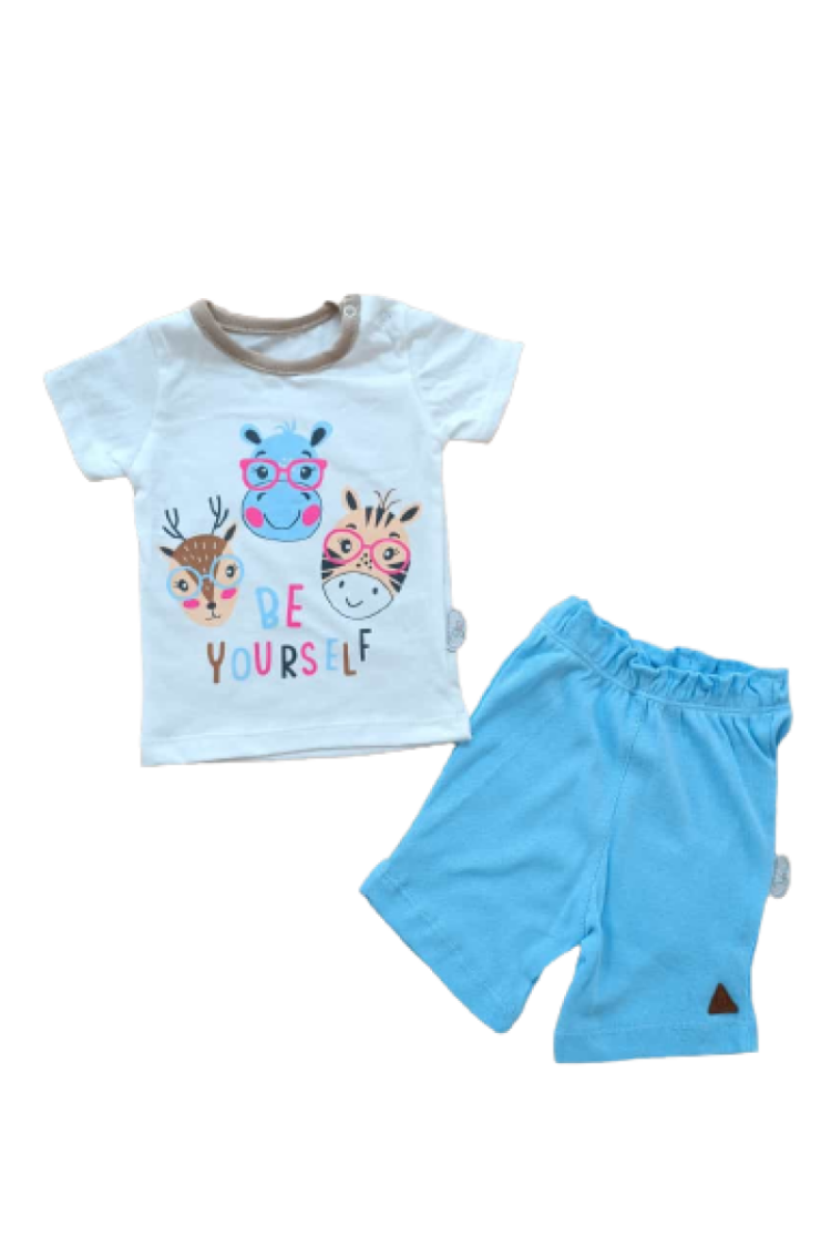 Baby Sets - Toptan Bebek 2'li Tişört ve Şort Takım 6-18M 1074-75570 - Brand: Tomuycuk - Women & Kids, Baby Clothes Wholesale - Globality Store