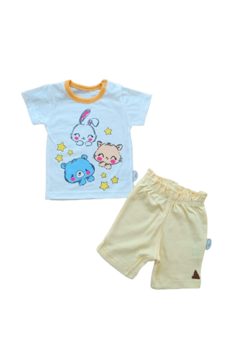 Baby Sets - Toptan Bebek 2'li Tişört ve Şort Takım 6-18M 1074-75571 - Brand: Tomuycuk - Women & Kids, Baby Clothes Wholesale - Globality Store