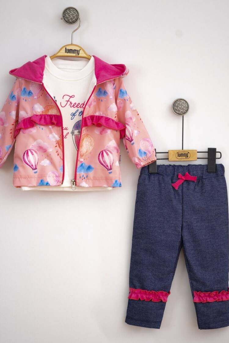 - Toptan Bebek 3'lü Ceket Pantolon ve Uzun Kollu Tişört Takım 6-18M 2010-9021 - Brand: Lummy Baby - Women & Kids, Baby Clothes Wholesale - Globality Store