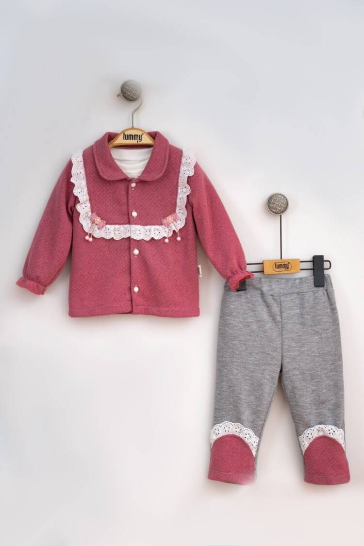 - Toptan Bebek 3'lü Ceket Pantolon ve Uzun Kollu Tişört Takım 6-18M 2010-9060 - Brand: Lummy Baby - Women & Kids, Baby Clothes Wholesale - Globality Store