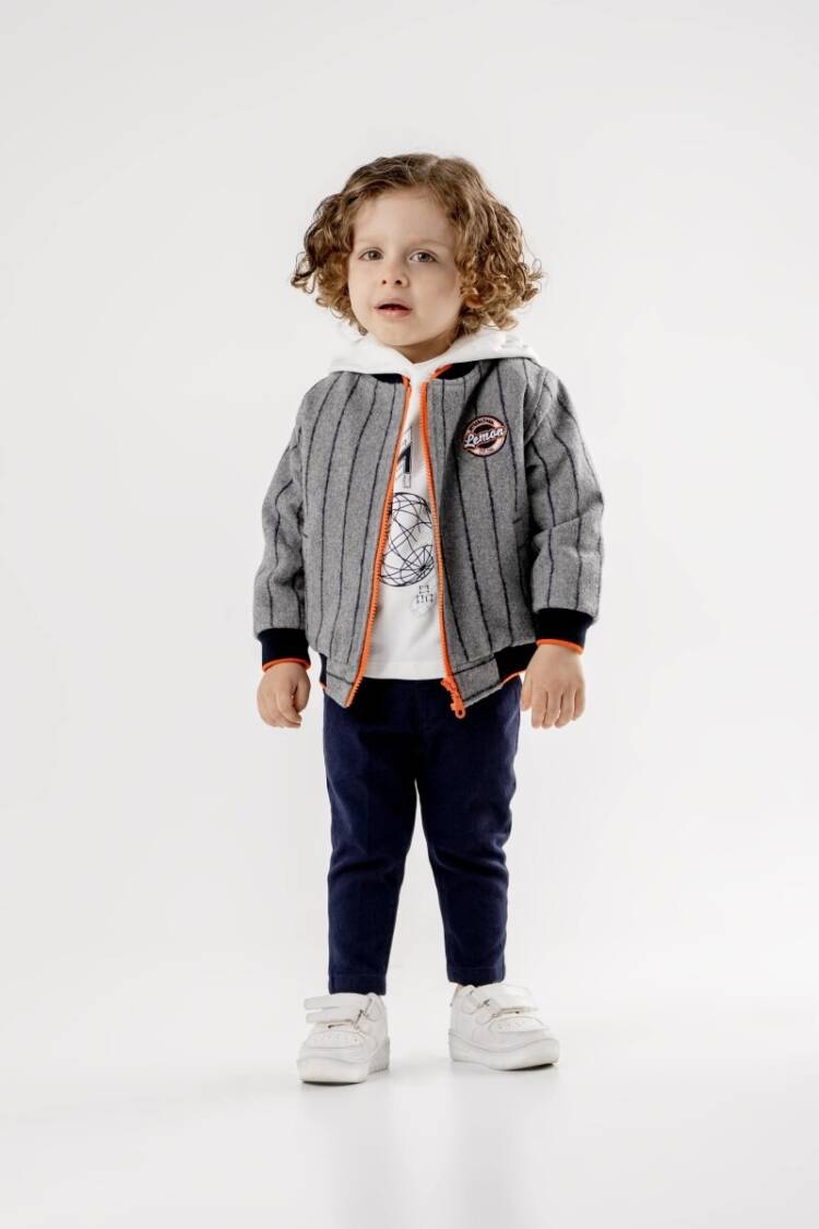 Baby Sets - Toptan Bebek 3'lü Ceket Tişört ve Pantolon Takım 9-24M 1015-9941 - Brand: Lemon - Women & Kids, Baby Clothes Wholesale - Globality Store