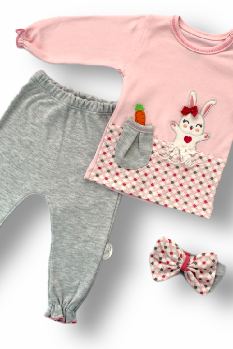 Baby Sets - Toptan Bebek 3'lü Eşofman Takımı 3-18M 1074-75474 - Brand: Tomuycuk - Women & Kids, Baby Clothes Wholesale - Globality Store