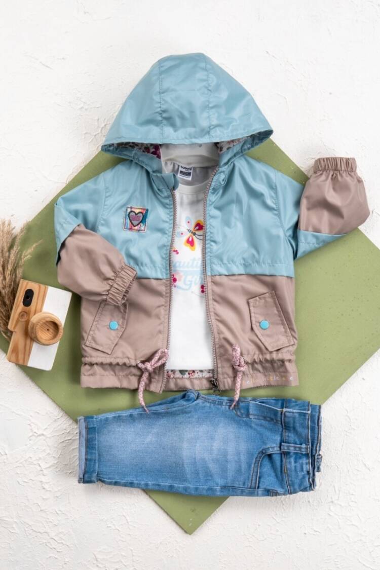 Baby Sets - Toptan Bebek 3lü Yağmurluk Pantolon Takım 6-24M 2035-1549 - Brand: Bubbly - Women & Kids, Baby Clothes Wholesale - Globality Store
