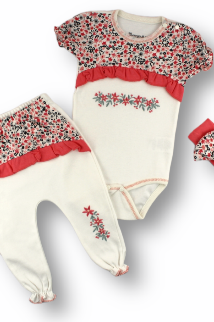 Baby Sets - Toptan Bebek 3'lü Yeni doğan Takım 6-18M 1074-75490 - Brand: Tomuycuk - Women & Kids, Baby Clothes Wholesale - Globality Store