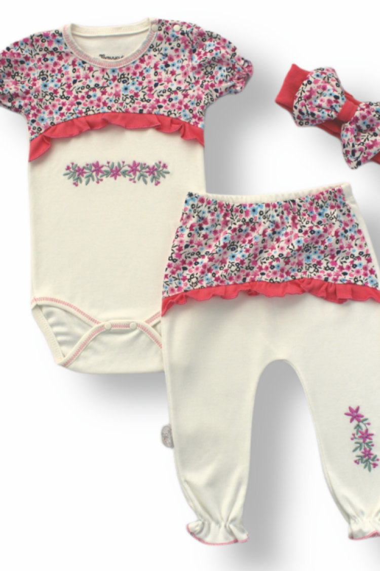 Baby Sets - Toptan Bebek 3'lü Yeni doğan Takım 6-18M 1074-75490 - Brand: Tomuycuk - Women & Kids, Baby Clothes Wholesale - Globality Store