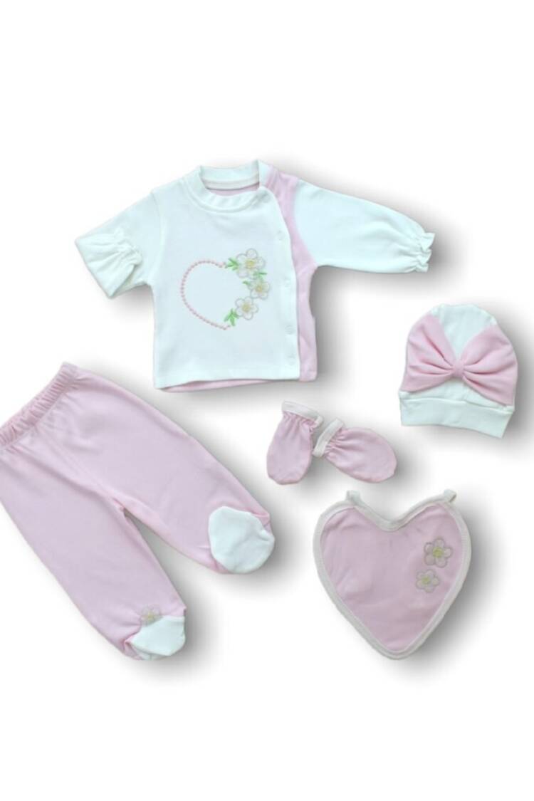 Baby Sets - Toptan Bebek 5'li Yeni doğan Takım 0-3M 1074-15277 - Brand: Tomuycuk - Women & Kids, Baby Clothes Wholesale - Globality Store
