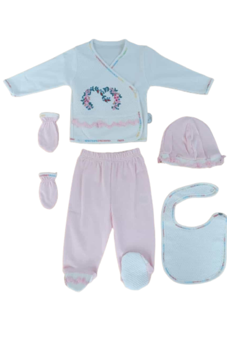 Baby Sets - Toptan Bebek 5'li Yenidoğan Takım 0-3M 1074-15257 - Brand: Tomuycuk - Women & Kids, Baby Clothes Wholesale - Globality Store