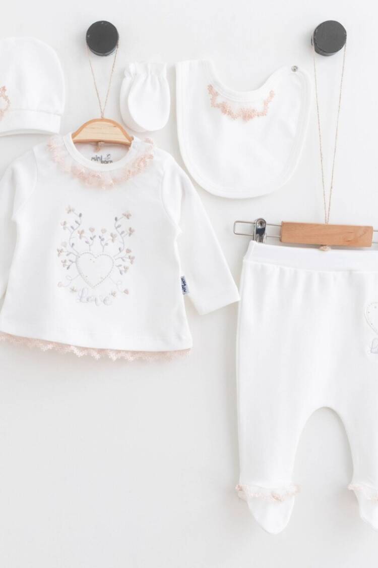 Baby Sets - Toptan Bebek 5'li Yenidoğan Takım 0-6M 2019-2210 - Brand: Miniborn - Women & Kids, Baby Clothes Wholesale - Globality Store