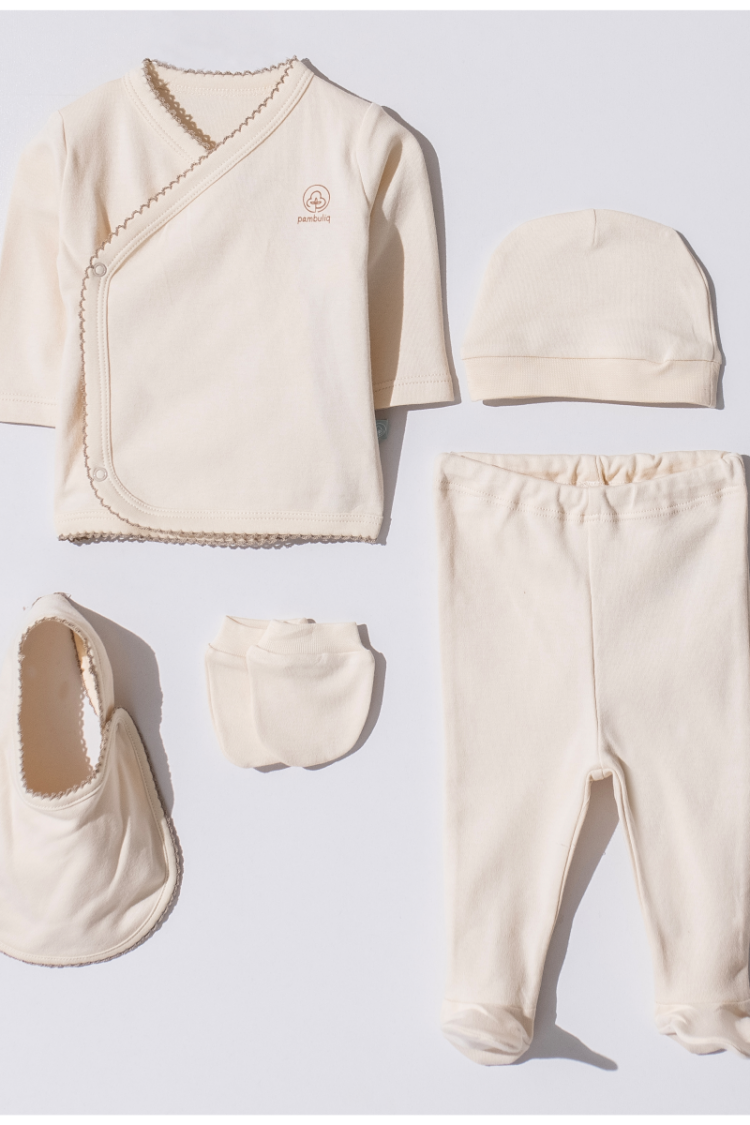 Baby Sets - Toptan Bebek 5'li Yenidoğan Takımı 0M 2030-16PAM11 - Brand: Pambuliq - Women & Kids, Baby Clothes Wholesale - Globality Store